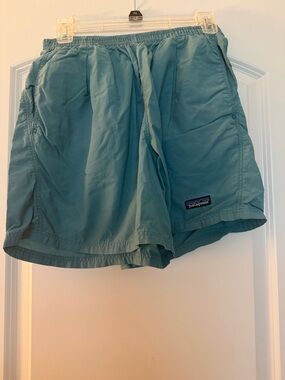 Patagonia Women's Teal Athletic Shorts with Drawstring